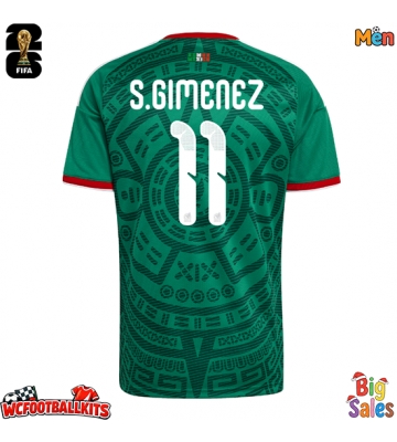Mexico Santiago Gimenez #11 Replica Home Stadium Shirt World Cup 2026 Short Sleeve